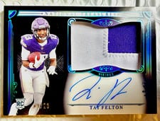 2025 Panini National Treasures Rookie Patch Autographs Tai Felton #180 card