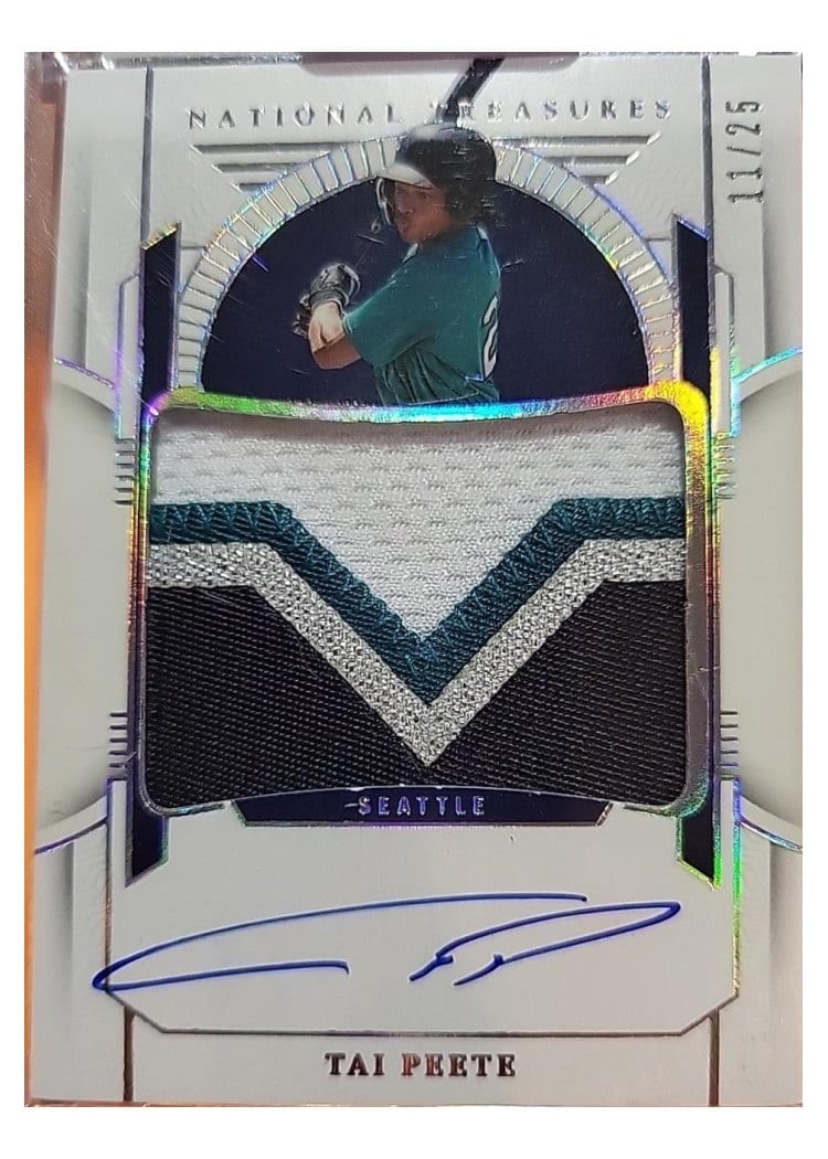 2024 Panini National Treasures Prospect Material Signatures Tai Peete #11 card