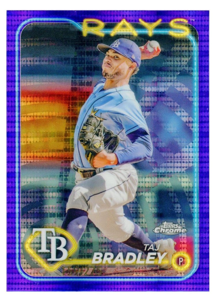 2024 Topps Chrome Base Set Taj Bradley Sonar Purple Refractor #83 card