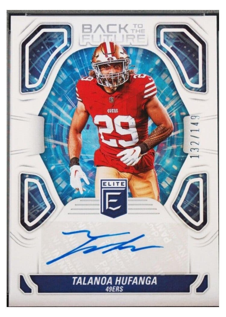 2024 Donruss Elite Back to the Future Signatures Talanoa Hufanga #BTF-THU card
