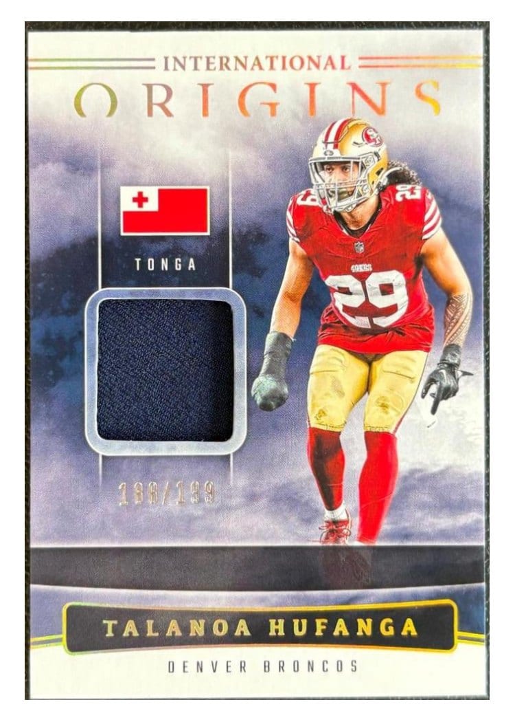 2025 Panini Origins International Origins Relics Talanoa Hufanga #30 card