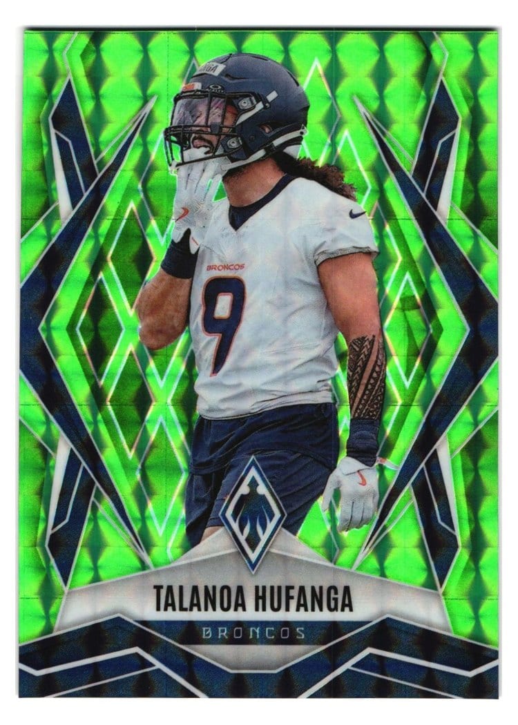 2025 Panini Phoenix Base Set Talanoa Hufanga Lime Green Pyramids #79 card