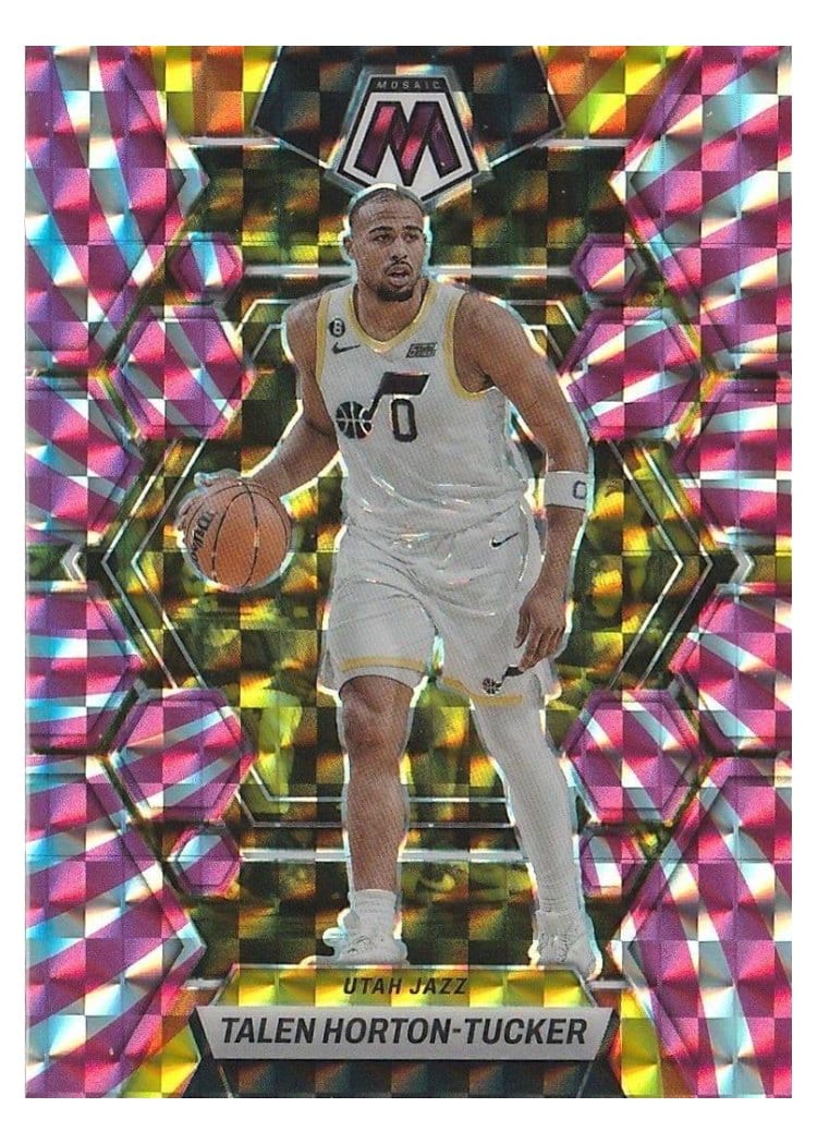 2022-23 Panini Mosaic Base Set Talen Horton-Tucker Pink Swirl #74 card