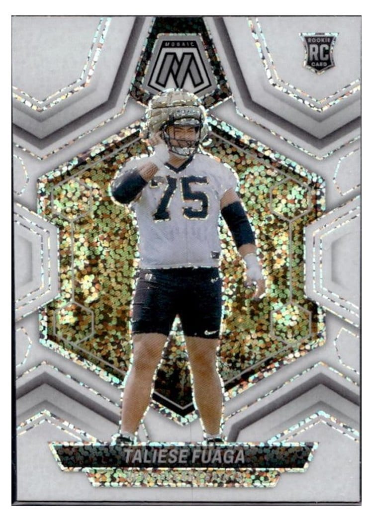 2024 Panini Mosaic Base Set Taliese Fuaga White Sparkle #314 card