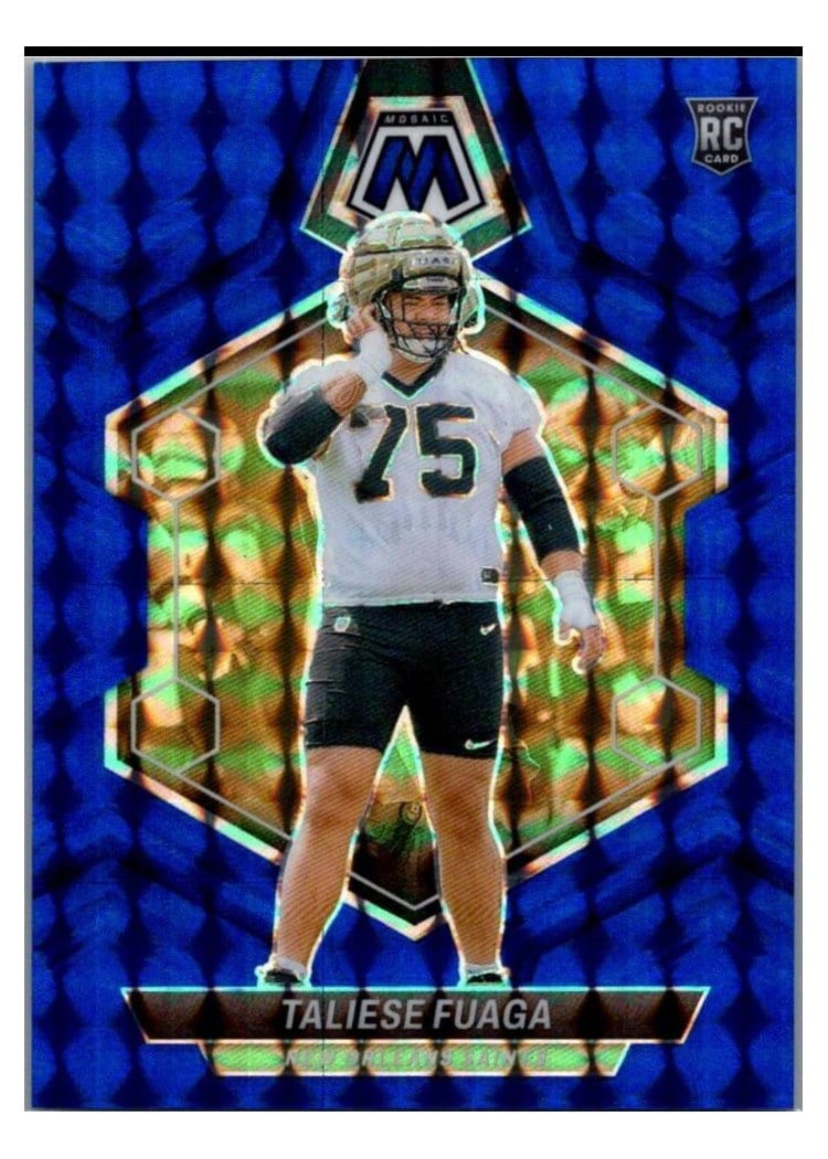 2024 Panini Mosaic Base Set Taliese Fuaga Blue #314 card