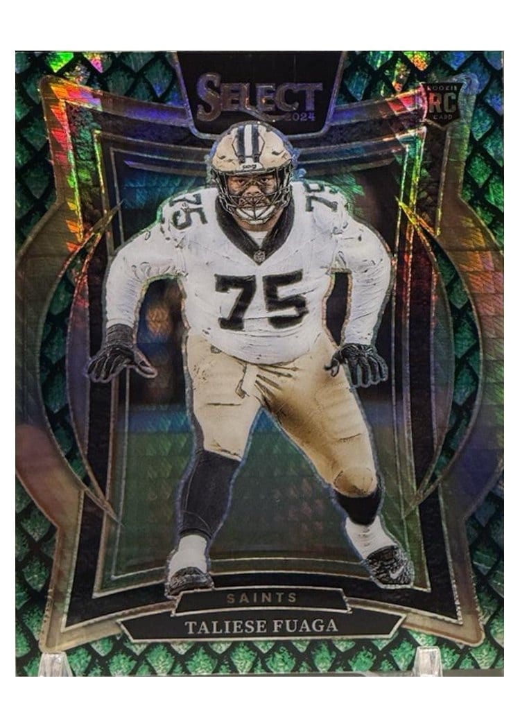 2024 Panini Select Base Set Taliese Fuaga Dragon Scale Prizm #56 card
