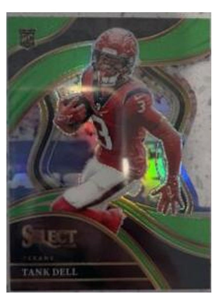 2023 Panini Select Base Set Tank Dell Neon Green Prizm Die-Cut #219 card