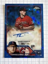 2023 Topps Chrome Update Sapphire Edition Autographs Tanner Bibee #USA-TB card
