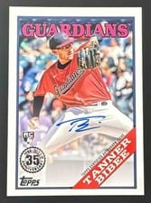 2023 Topps Update 1988 Topps Baseball Autographs Tanner Bibee #88BAU-TBI card
