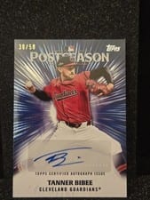 2025 Topps Postseason Performance Autograph Tanner Bibee #PPA-TB card