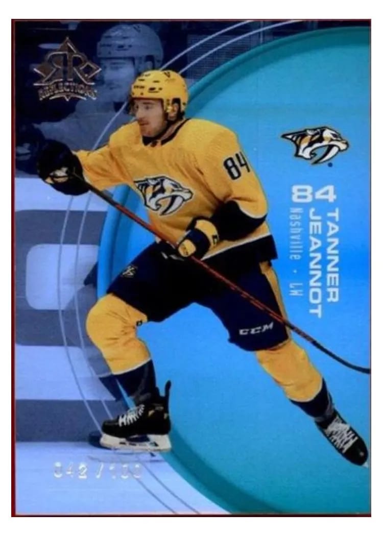 2021-22 Upper Deck Triple Dimensions Reflections Tanner Jeannot #23 card