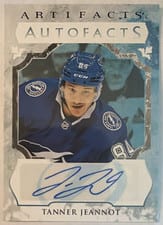 2023-24 Upper Deck Artifacts Autograph Facts Tanner Jeannot #AF-TJ card