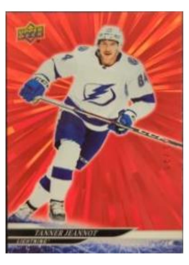 2024-25 Upper Deck Base Set Tanner Jeannot Outburst Red #166 card