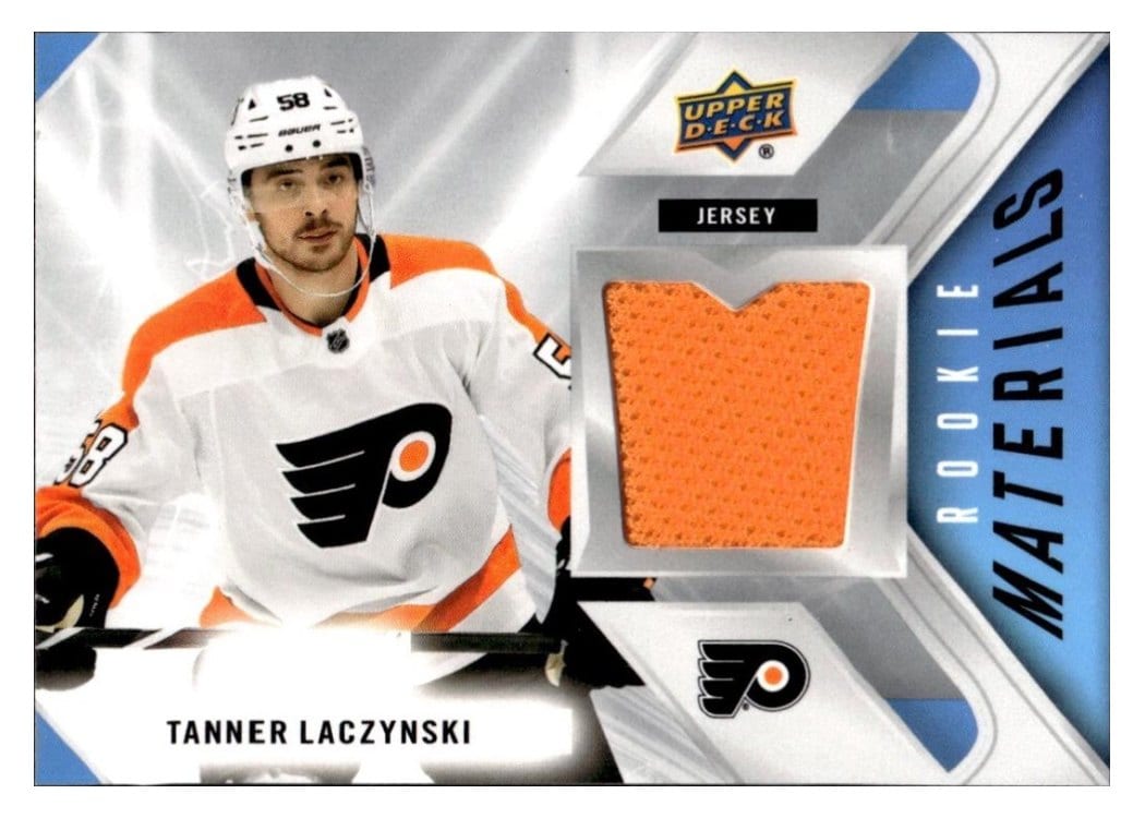 2021-22 Upper Deck Rookie Materials Tanner Laczynski #RM-TL card