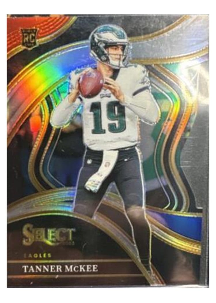2023 Panini Select Base Set Tanner McKee Tri-Color Prizm #218 card