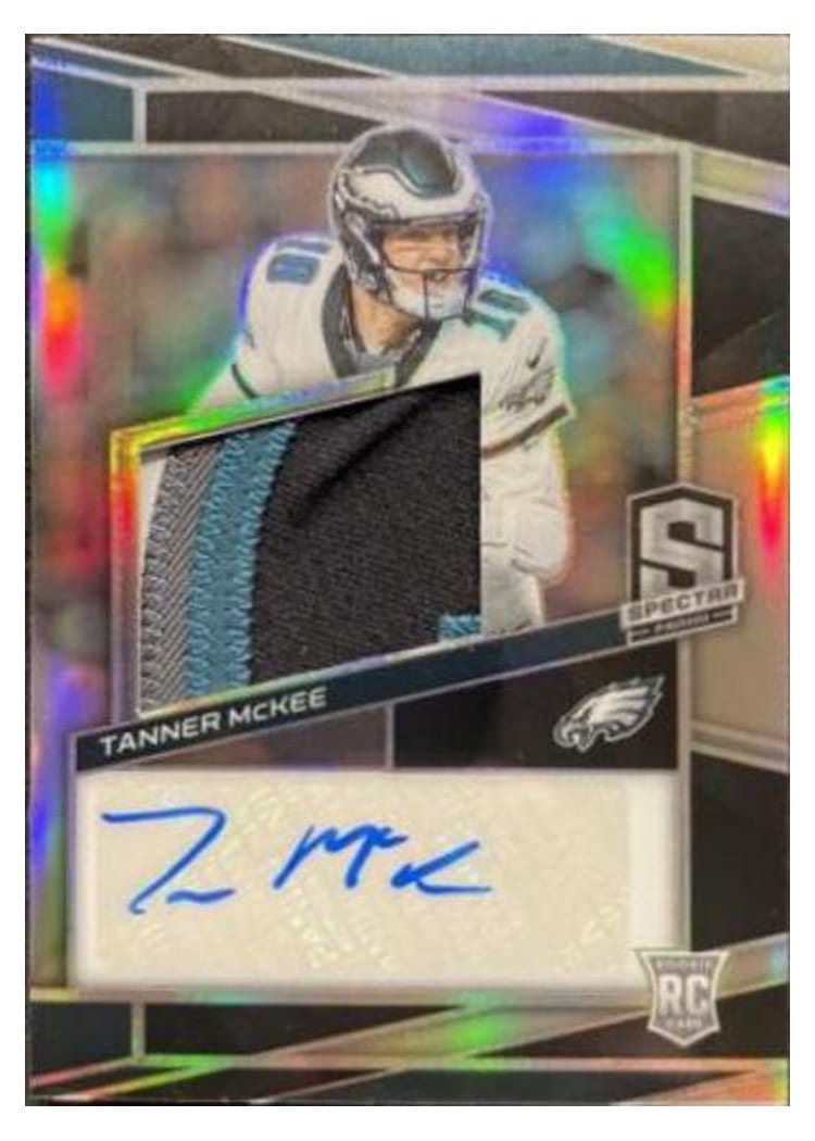 2023 Panini Spectra Rookie Autographs Tanner McKee #20 card