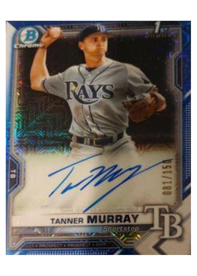 2021 Bowman Chrome Prospect Autographs Tanner Murray #CPA-TM card