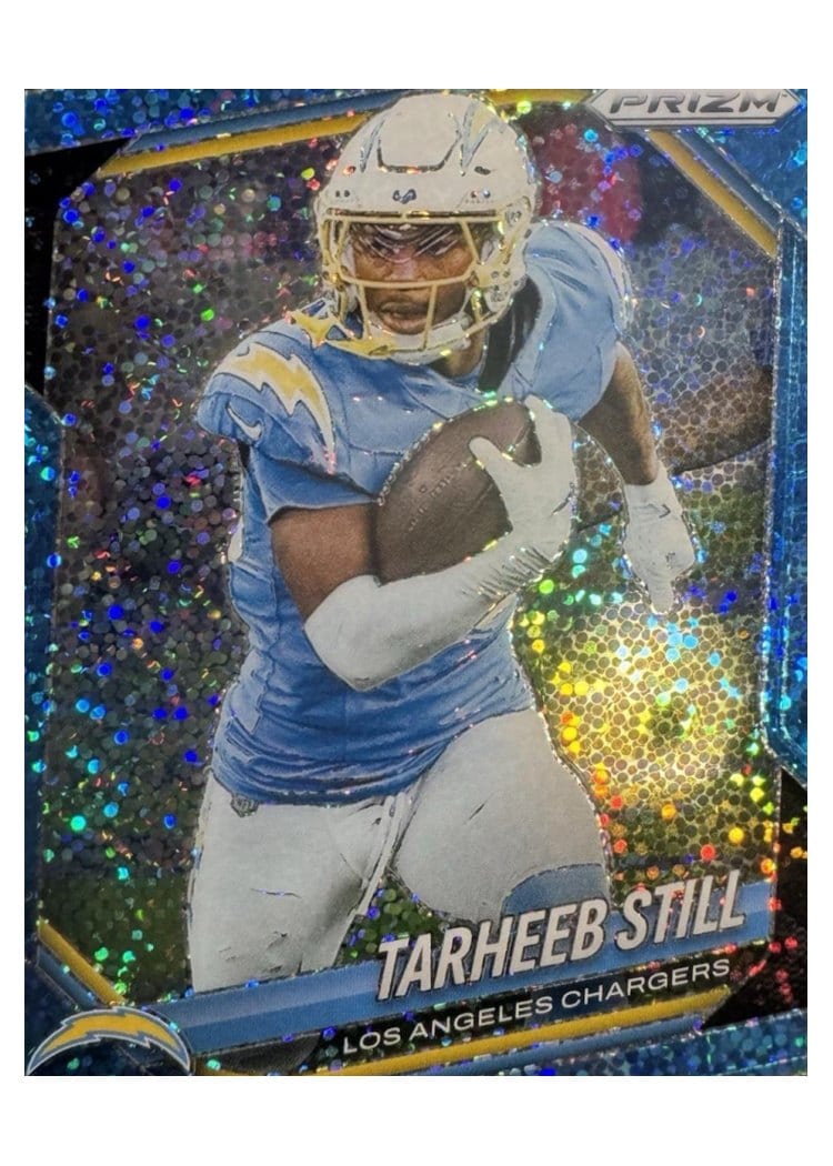 2025 Panini Prizm Base Set Tarheeb Still Blue Sparkle #35 card