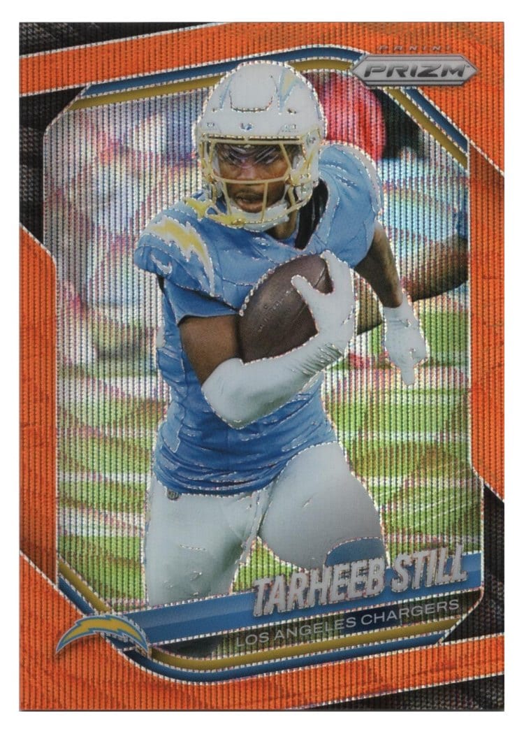 2025 Panini Prizm Base Set Tarheeb Still Orange Wave #35 card