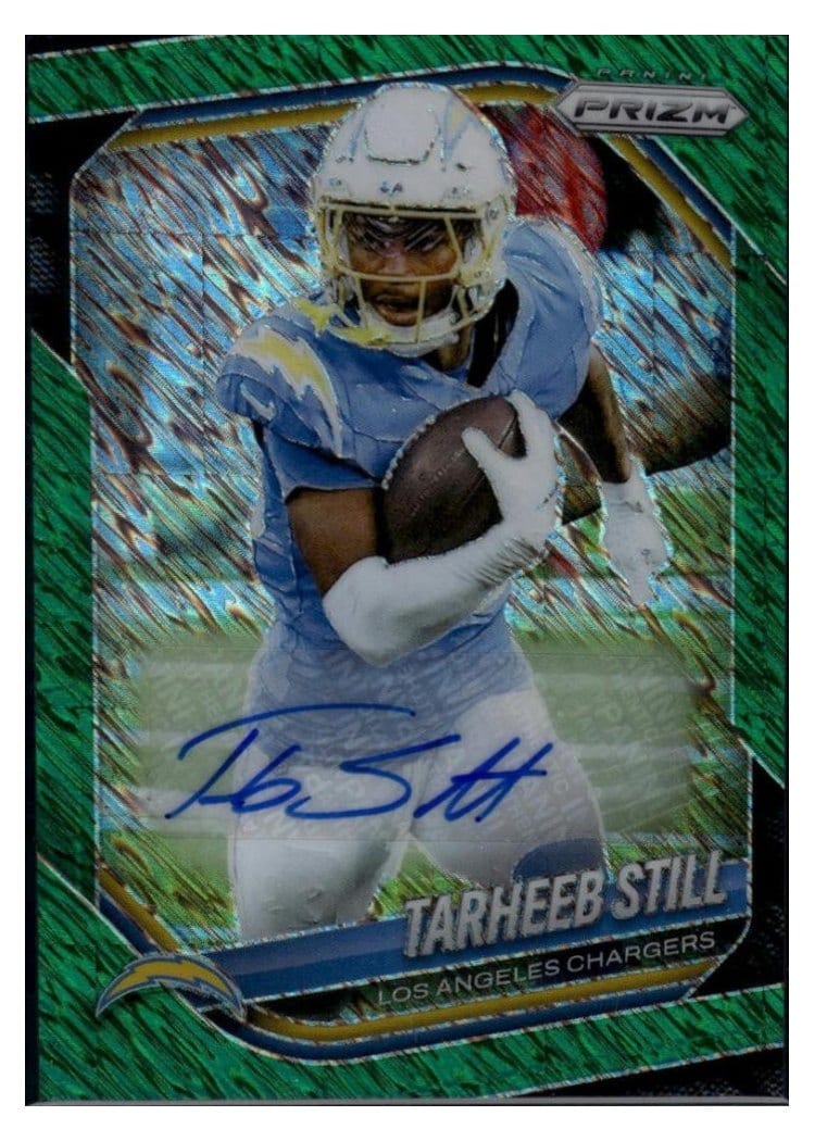 2025 Panini Prizm Base Set Tarheeb Still Green Shimmer #35 card