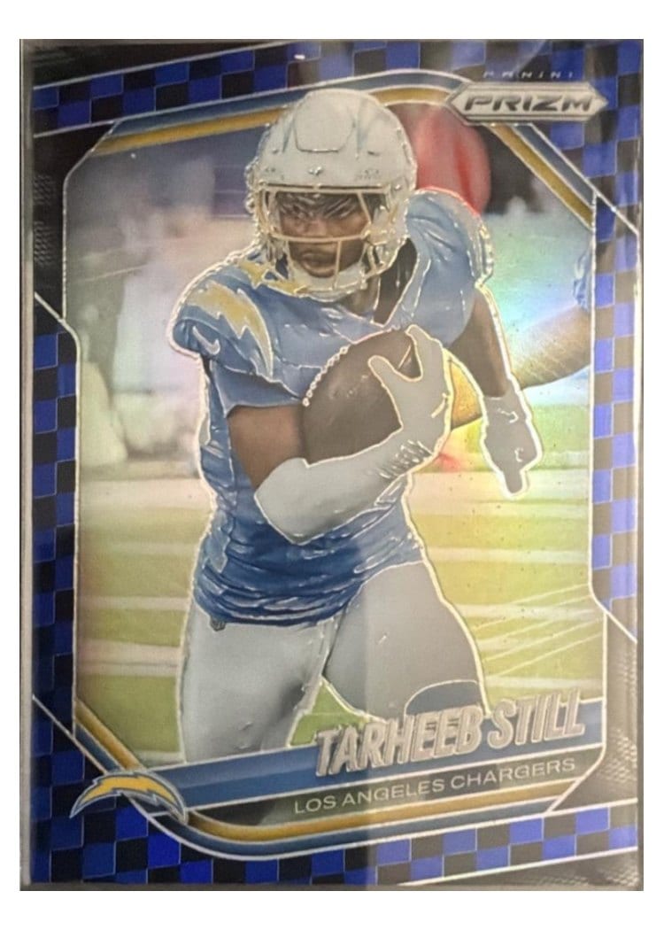 2025 Panini Prizm Base Set Tarheeb Still Black Blue Checker #35 card