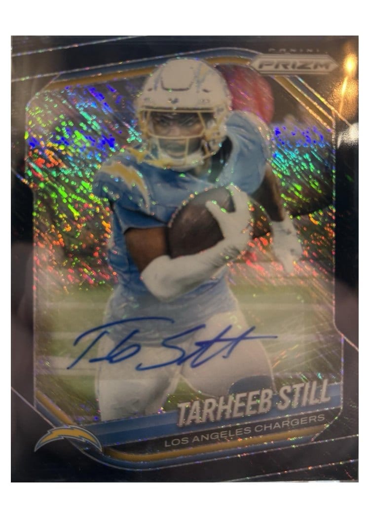2025 Panini Prizm Base Set Tarheeb Still Black Shimmer Autograph #35 card