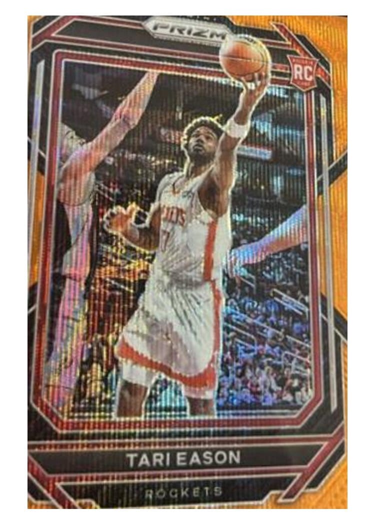 2022-23 Panini Prizm Base Set Tari Eason Orange Wave Prizm #258 card