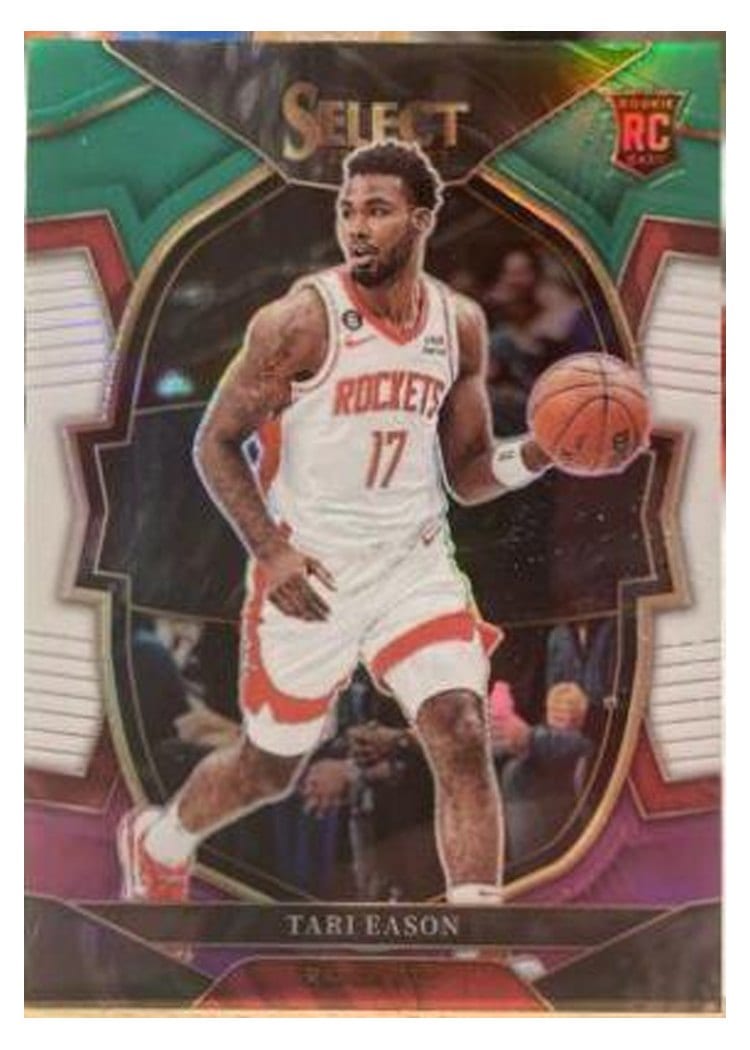 2022-23 Panini Select Base Set Tari Eason Green White Purple Prizm #82 card