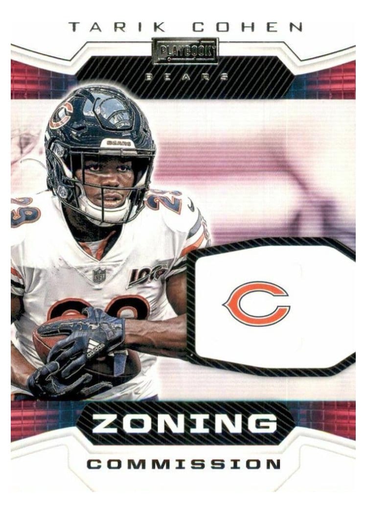 2020 Panini Playbook Zoning Commission Tarik Cohen #ZC-10 card