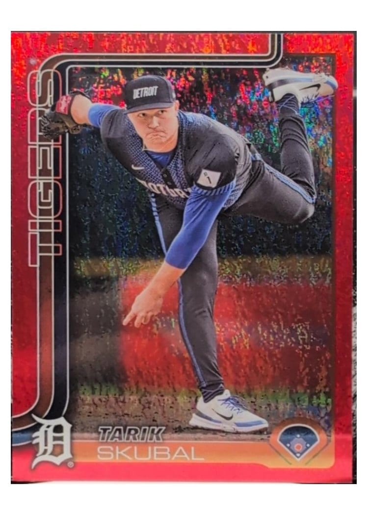 2025 Topps Base Set Tarik Skubal Red Foil #71 card
