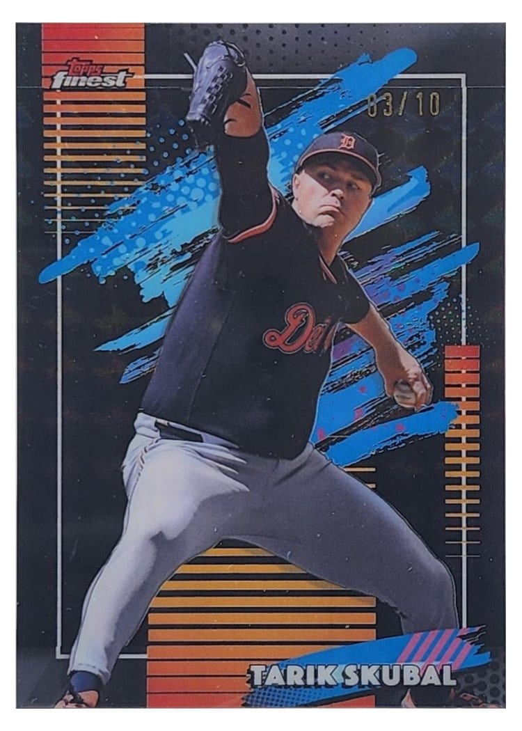 2026 Topps Finest Tarik Skubal Black Geometric Refractor #180 card