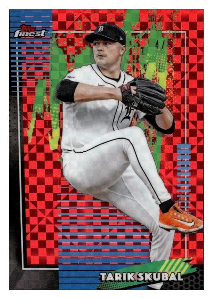 2026 Topps Finest Tarik Skubal Red X-Fractor #55 card