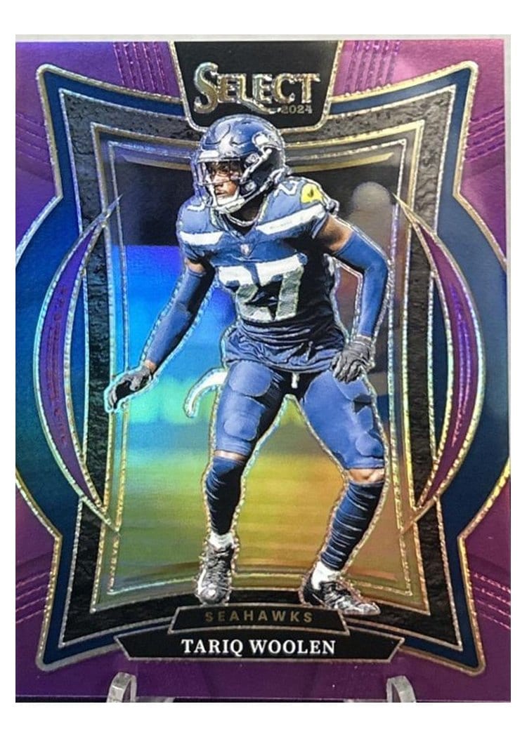 2024 Panini Select Base Set Tariq Woolen Purple Prizm #95 card