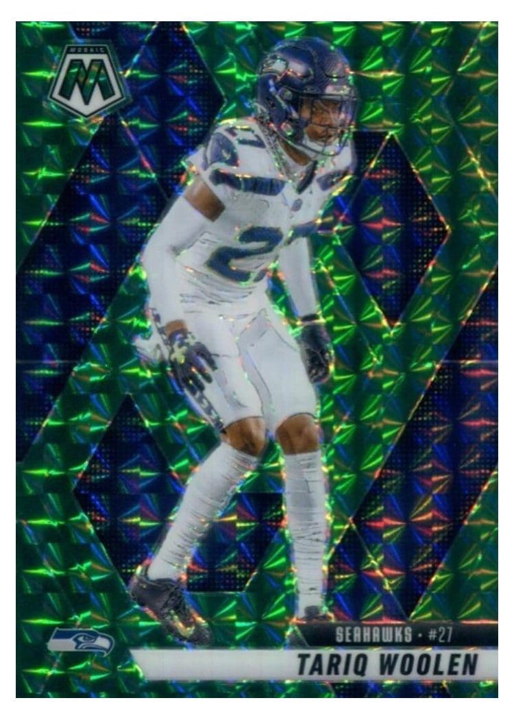 2025 Panini Mosaic Base Set Tariq Woolen Green #116 card
