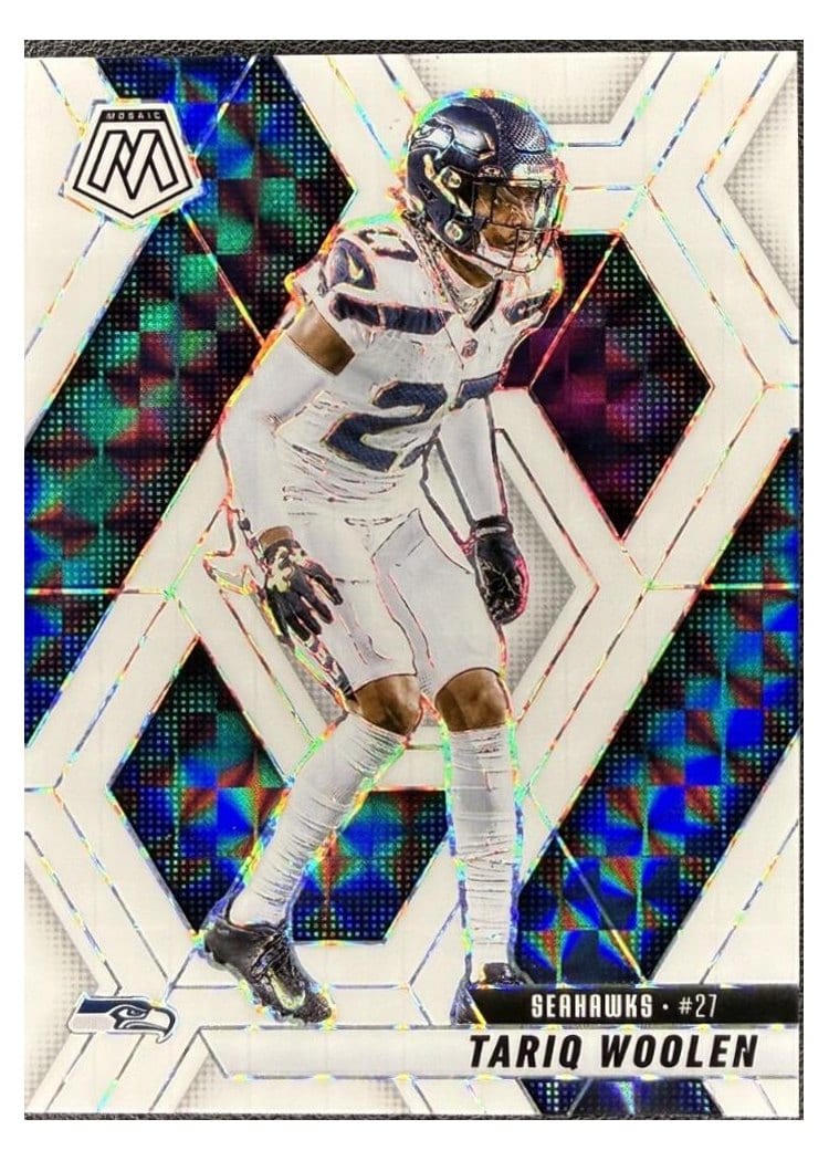 2025 Panini Mosaic Base Set Tariq Woolen #116 card