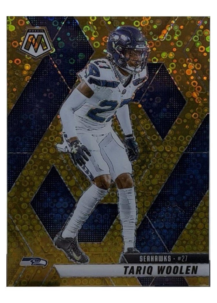 2025 Panini Mosaic Base Set Tariq Woolen Gold #116 card