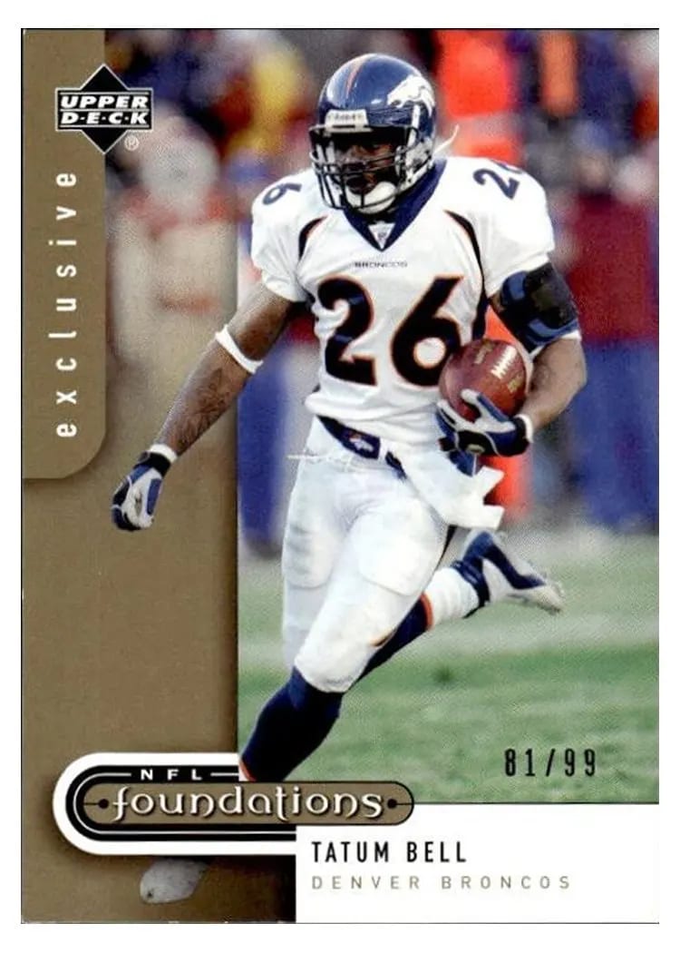2005 Upper Deck Foundations Tatum Bell Exclusive Gold #27 card