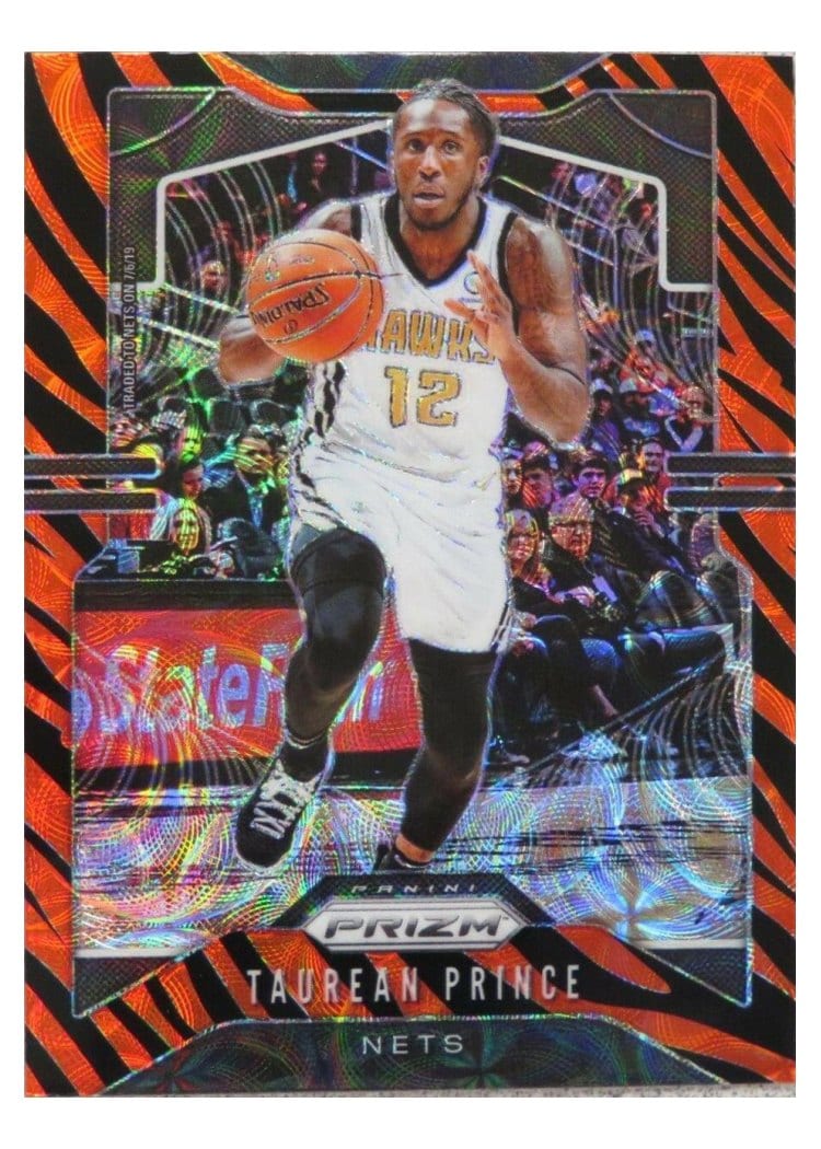 2019-20 Panini Prizm Base Set Taurean Prince Tiger Stripe Choice Prizm #203 card