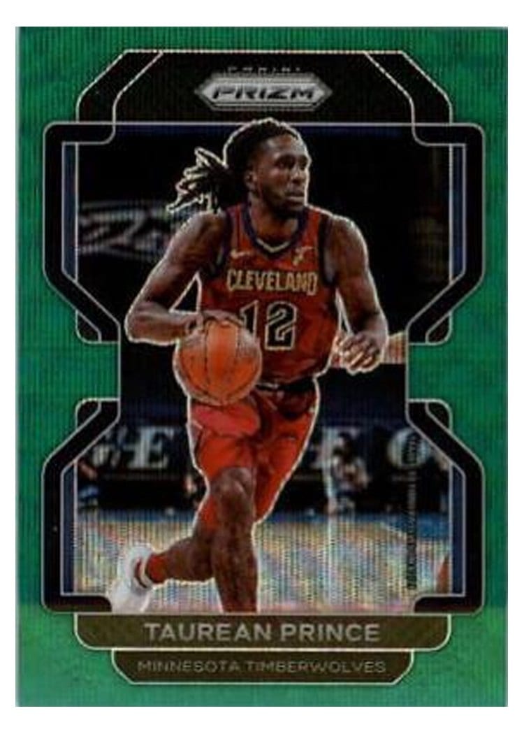 2021-22 Panini Prizm Base Set Taurean Prince Green Wave #159 card
