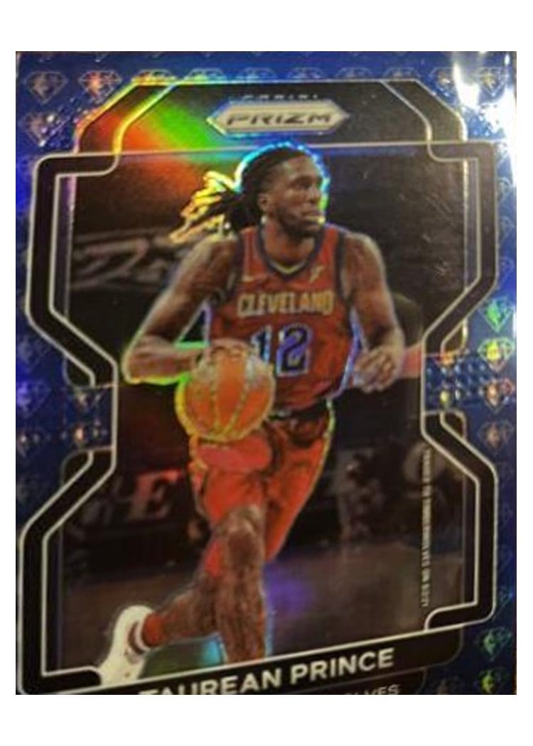 2021-22 Panini Prizm Base Set Taurean Prince 75th Anniversary Blue Prizm #159 card
