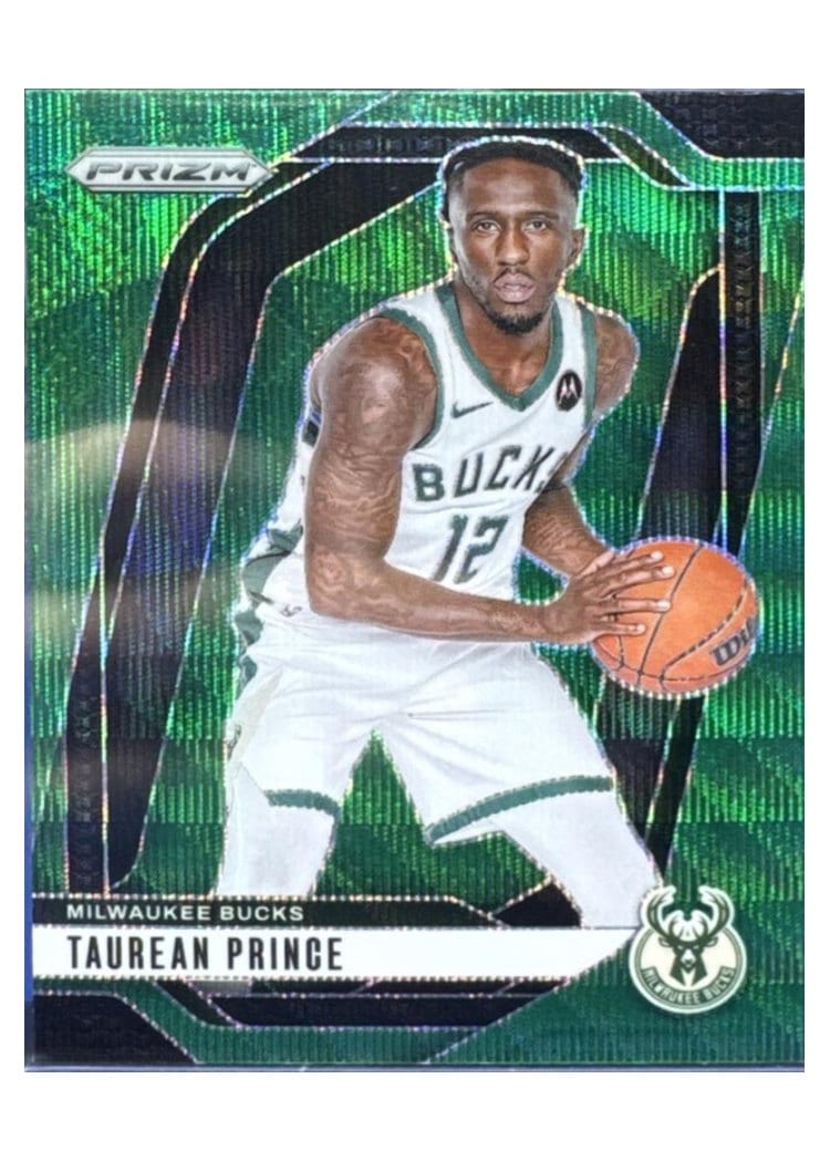 2024-25 Panini Prizm Base Set Taurean Prince Green Wave #136 card