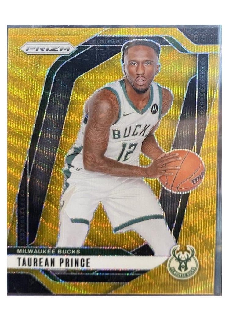 2024-25 Panini Prizm Base Set Taurean Prince Wave Gold #136 card