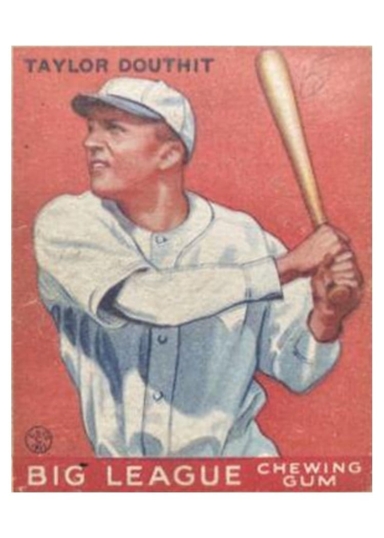 1933 Goudey Taylor Douthit #40 card