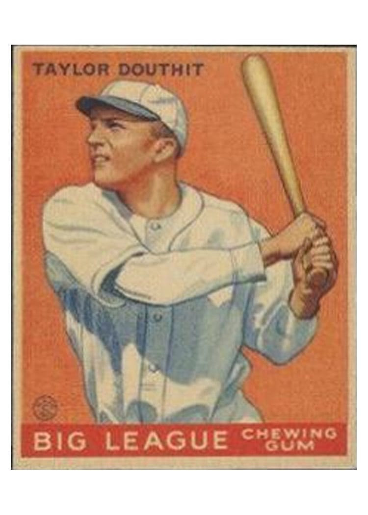 1933 World Wide Gum Taylor Douthit #40 card