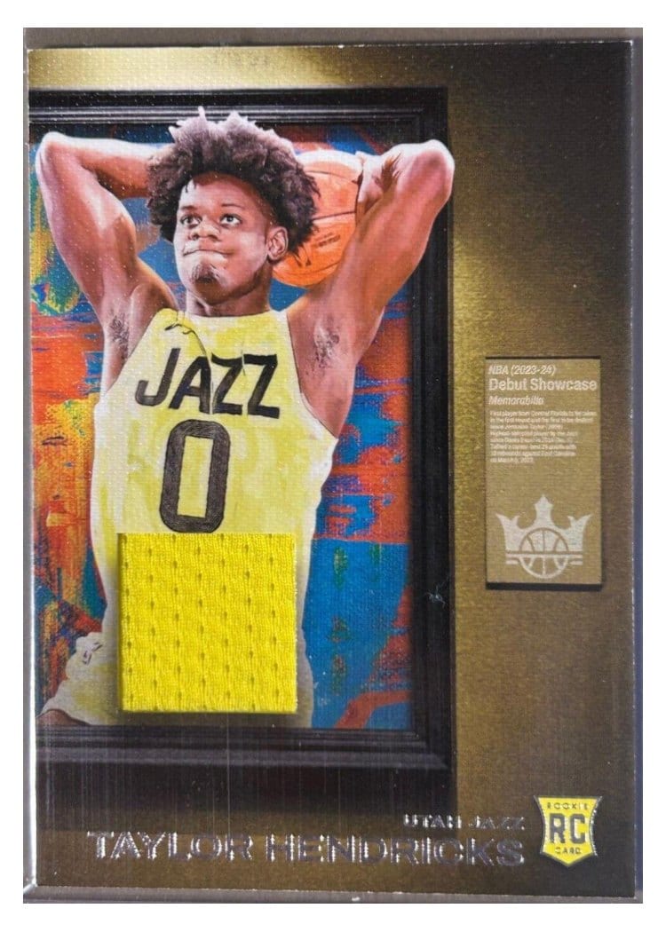 2023-24 Panini Court Kings Debut Showcase Memorabilia Taylor Hendricks #DSM-TAY card