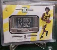 2023-24 Panini Impeccable Silver Draft Logo Taylor Hendricks #10 card