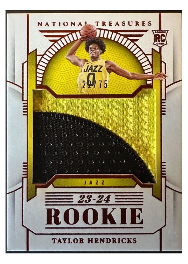 2023-24 Panini National Treasures Rookie Patches Taylor Hendricks #153 card