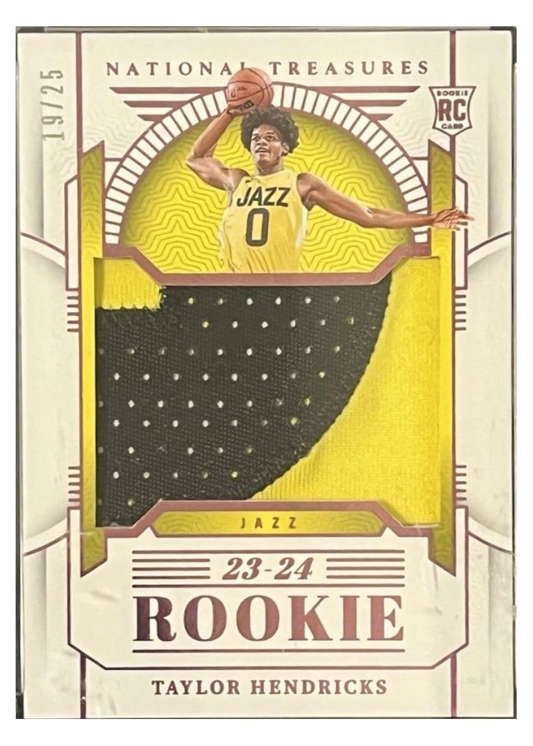 2023-24 Panini National Treasures Rookie Patches Taylor Hendricks #153 card