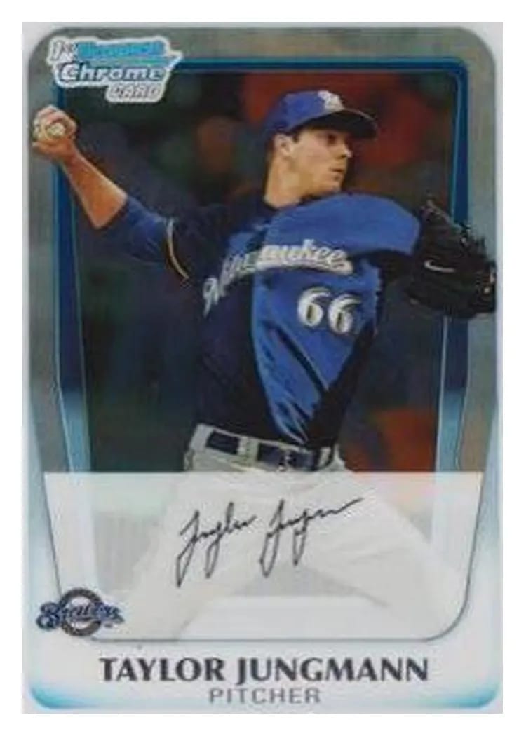 2011 Bowman Chrome Draft Picks & Prospects Taylor Jungmann #BDPP51 card