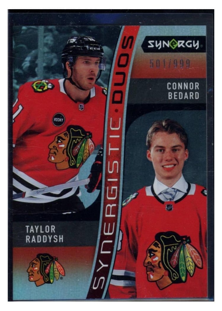 2023-24 Upper Deck Synergy Synergistic Duos Taylor Raddysh/Connor Bedard #SD-5* card